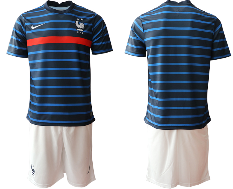 Men 2021 France home soccer jerseys->youth soccer jersey->Youth Jersey